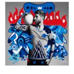 Gwiazdy futbolu w pozycjach oczami obowiązujący artystów