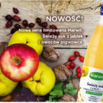 Świeży sok z jabłek i owoców pigwowca.