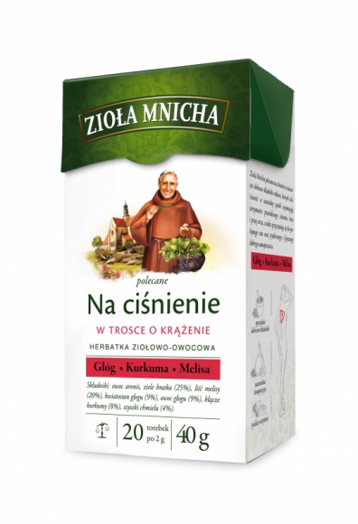 Nowość - Zioła Mnicha na ciśnienie! LIFESTYLE, Żywienie - Zioła Mnicha Na ciśnienie to idealna propozycja dla osób, które potrzebują wsparcia pracy serca i układu krążenia, a jednocześnie zwracają uwagę na jak najbardziej naturalny skład produktów.