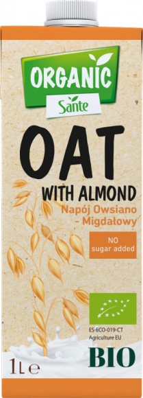 Napoje roślinne BIO z krótkim składem LIFESTYLE, Żywienie - Napoje roślinne Sante Organic wyróżnia doskonały smak, krótka lista składników i certyfikat BIO, który daje gwarancję, iż napoje powstały zgodnie z europejskimi regułami rolnictwa ekologicznego. To produkty w 100% pochodzenia roślinnego, bez sztucznych dodatków.