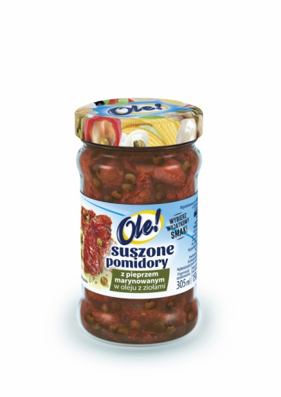 Suszone pomidory z pieprzem marynowanym w oleju z ziołami OLE! – nie tylko dla LIFESTYLE, Żywienie - Przekonaj się, że można zatracić się w aromacie dojrzałych w słońcu suszonych pomidorów i sięgnij po propozycję OLE!.