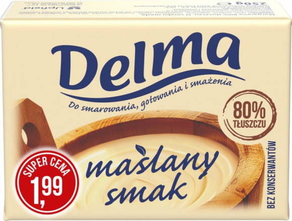 Kampania „Delma gotowa na wszystko!”, czyli wielki powrót Delmika LIFESTYLE, Żywienie - Delmik – brand hero marki Delma powraca! Bohatera zobaczymy w nowej kampanii promującej Delmę Maślany smak 80% tłuszczu - „Delma gotowa na wszystko”. Kampania nawiązuje do uniwersalności produktu i hasła: „Smaruj, gotuj, smaż!”.