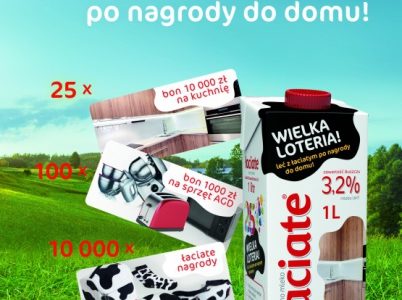 „Leć z Łaciatym po nagrody do domu” – nowa loteria konsumencka mleka Łaciate